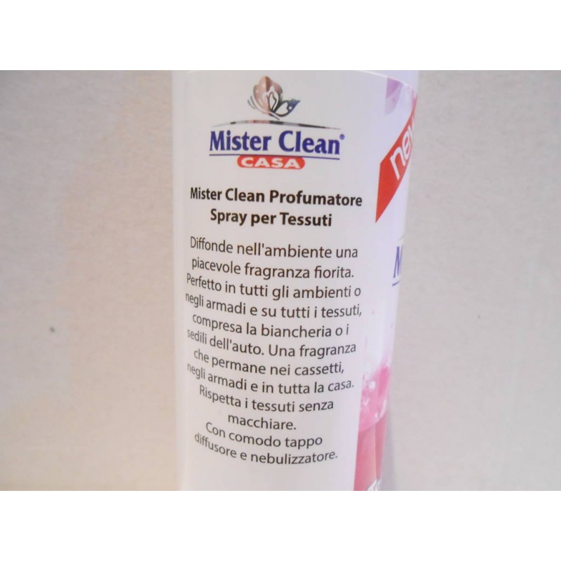 PROFUMA TESSUTI ARMADI CASSETTI ESSENZA FIORITA MISTER CLEAN 200 ML.