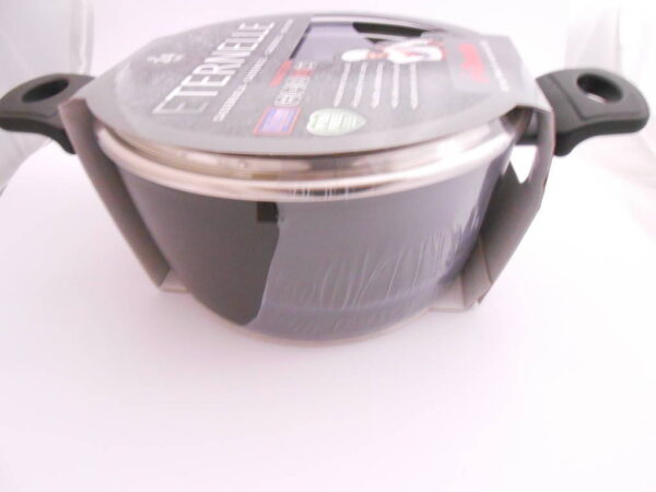 CASSERUOLA CM 24 CON COPERCHIO IN VETRO MODELLO ETERNELLE INDUZIONE - immagine 2